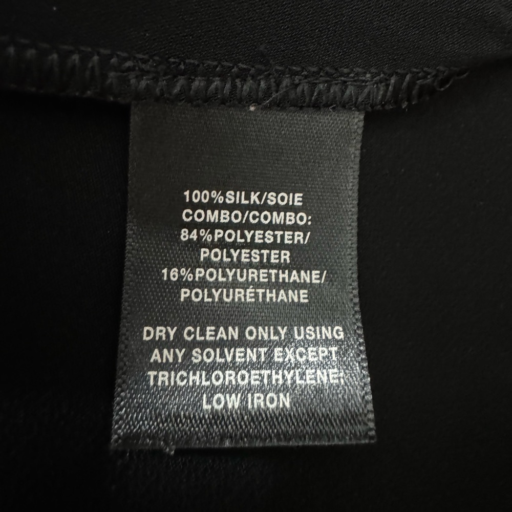 Lafayette 148 Office Cocktail Tie Front Silk Sheath Dress - Black - Size 10 - Picture 7 of 7